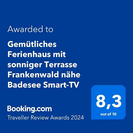 Gemuetliches Mit Sonniger Terrasse Frankenwald Naehe Badesee Smart-tv * Lichtenberg (Bavaria)